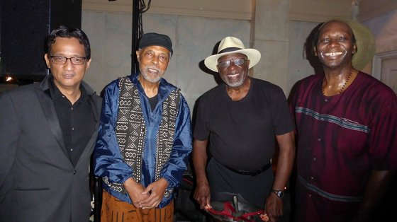 D.D. Jackson with Bluiett, Hamid Drake, and Bob Stewart, Oscar Peterson tribute