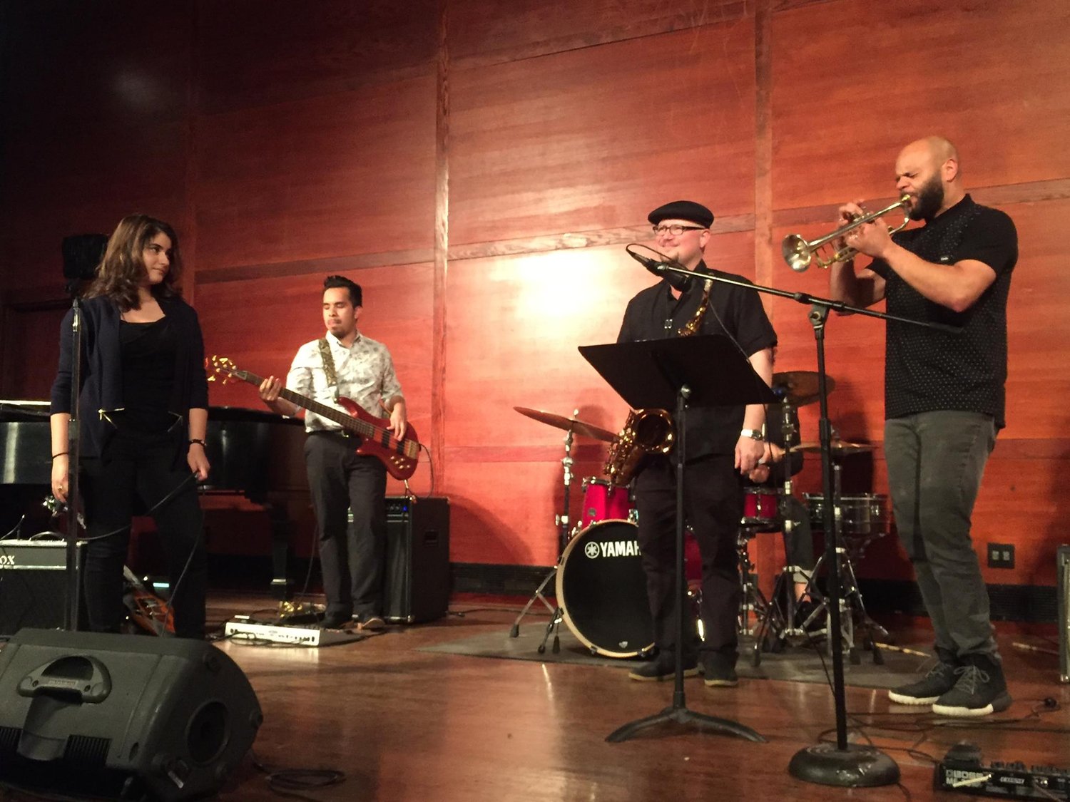 My Hunter College students visited by the horn section of The Roots :-)