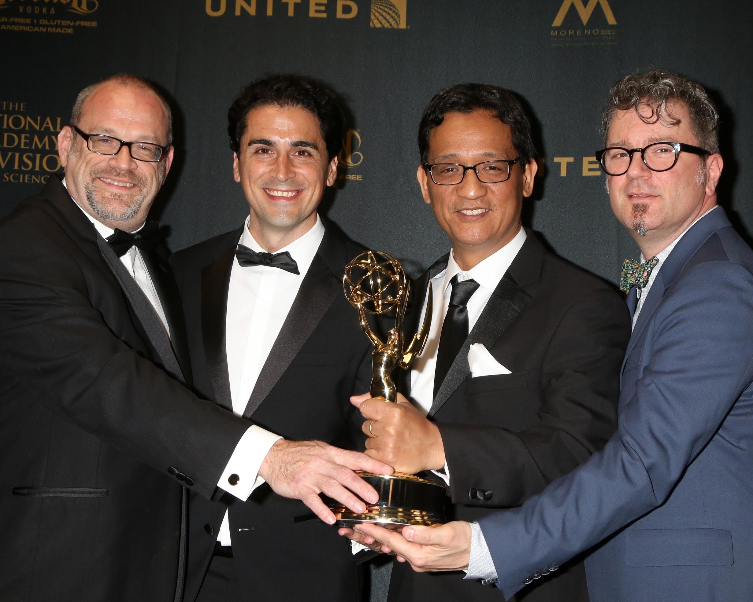 Receiving the 2016 Emmy Award for Outstanding Music Direction and Composition