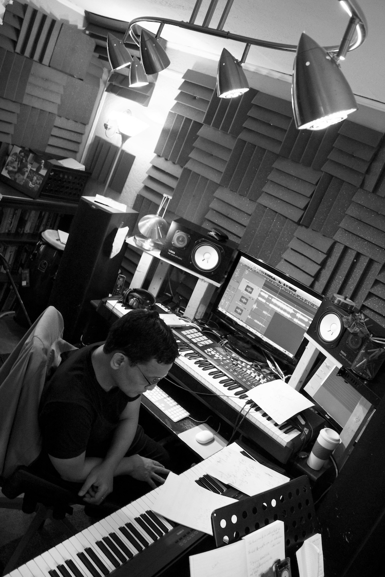 D.D. Jackson in his production studio