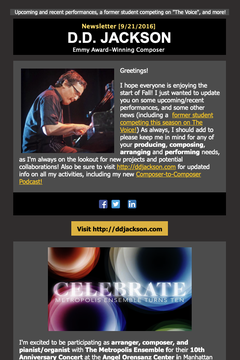 September 21, 2016 Newsletter