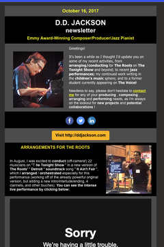 October 16, 2017 Newsletter