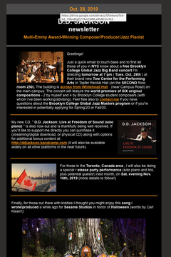 October 28, 2019 Newsletter