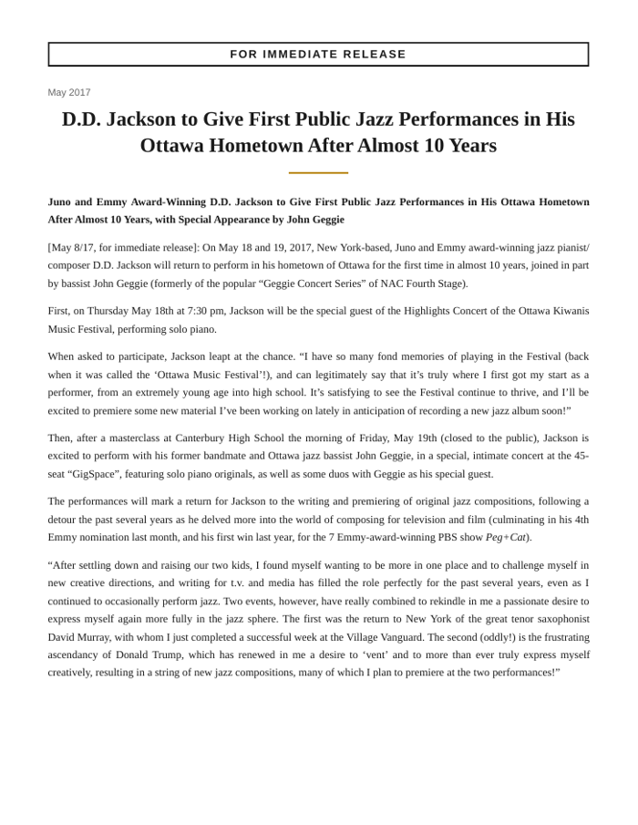 Ottawa hometown performances